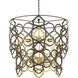 Mauresque 6 Light 32.25 inch Bronze Gold and Contemporary Gold Leaf Chandelier Ceiling Light