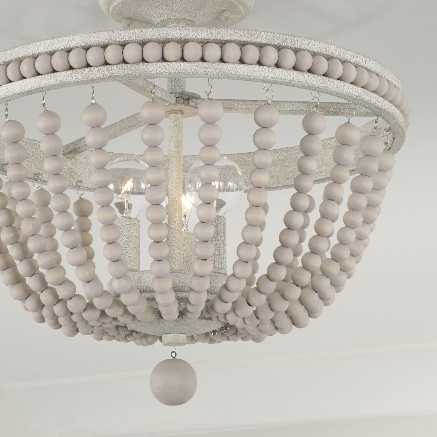 Handley 3 Light 15.5 inch Sand Dollar Semi-Flush Ceiling Light