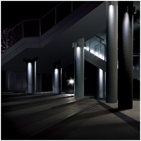 Tube Arch LED 7.88 inch Graphite Sconce Wall Light in Flood, 85, 3500K, Straight Up/Down