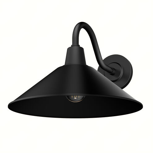 Skyflow 1 Light 10.6 inch Matte Black Outdoor Wall Light, Medium