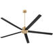 Revel 80 inch Aged Brass with Matte Black Blades Ceiling Fan