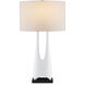 La Porta 32.5 inch 150.00 watt Glossy White and Black Table Lamp Portable Light
