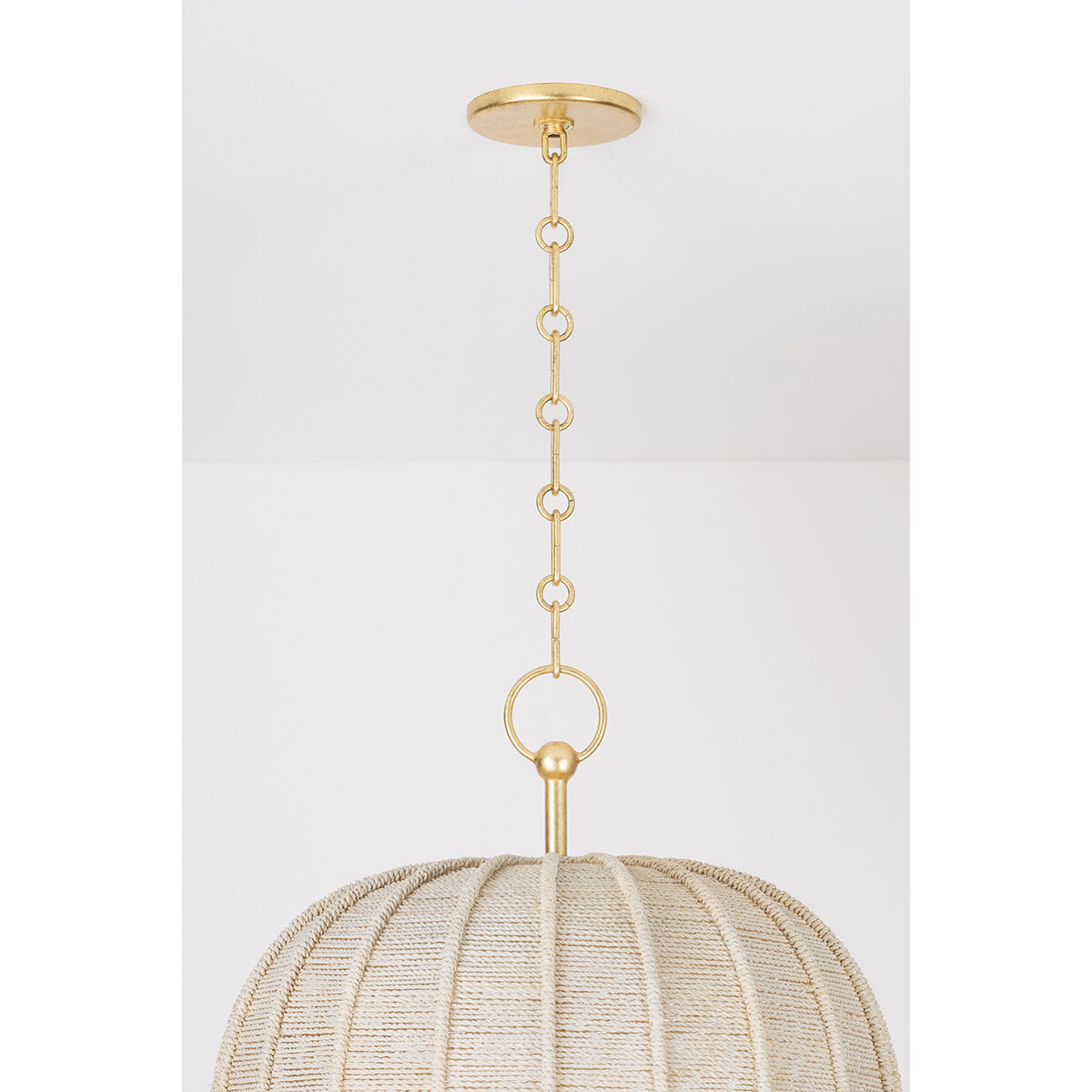 Lonnie 4 Light 20 inch Vintage Gold Leaf Pendant Ceiling Light