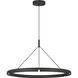Peter Bristol Cloak LED 36.6 inch Nightshade Black Chandelier Ceiling Light