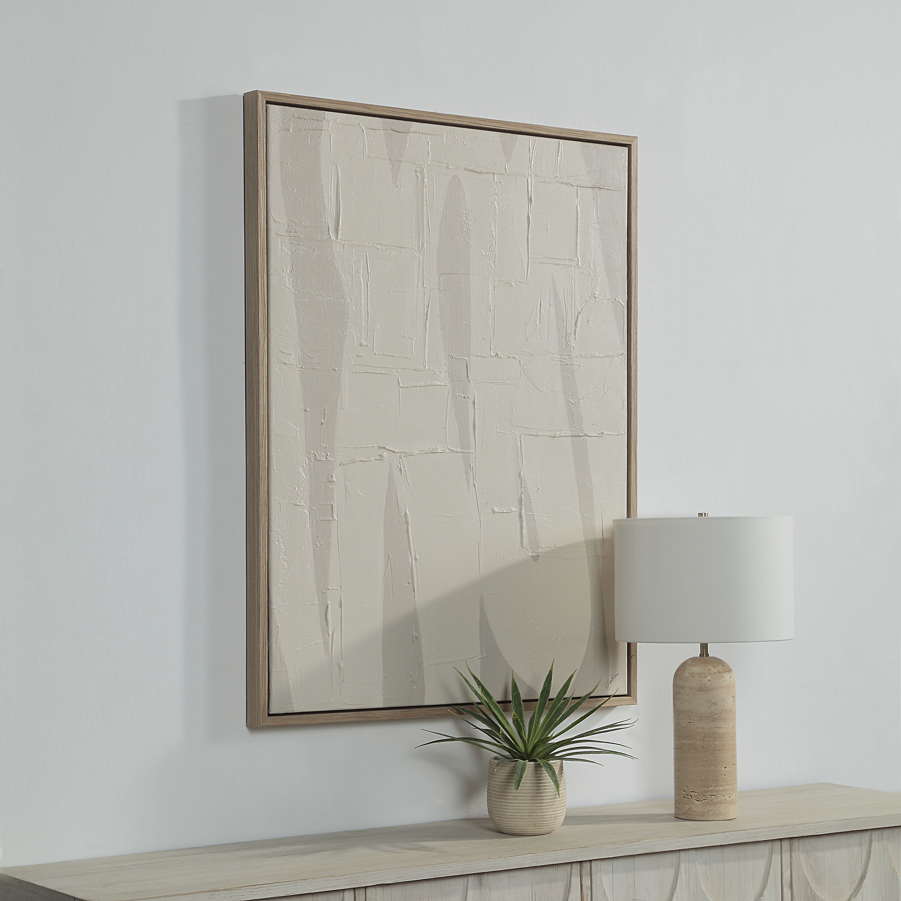 Allegra Beige Canvas Art