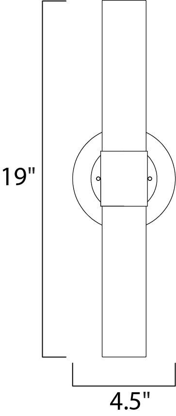 Cilandro LED LED 4.5 inch Satin Nickel ADA Wall Sconce Wall Light