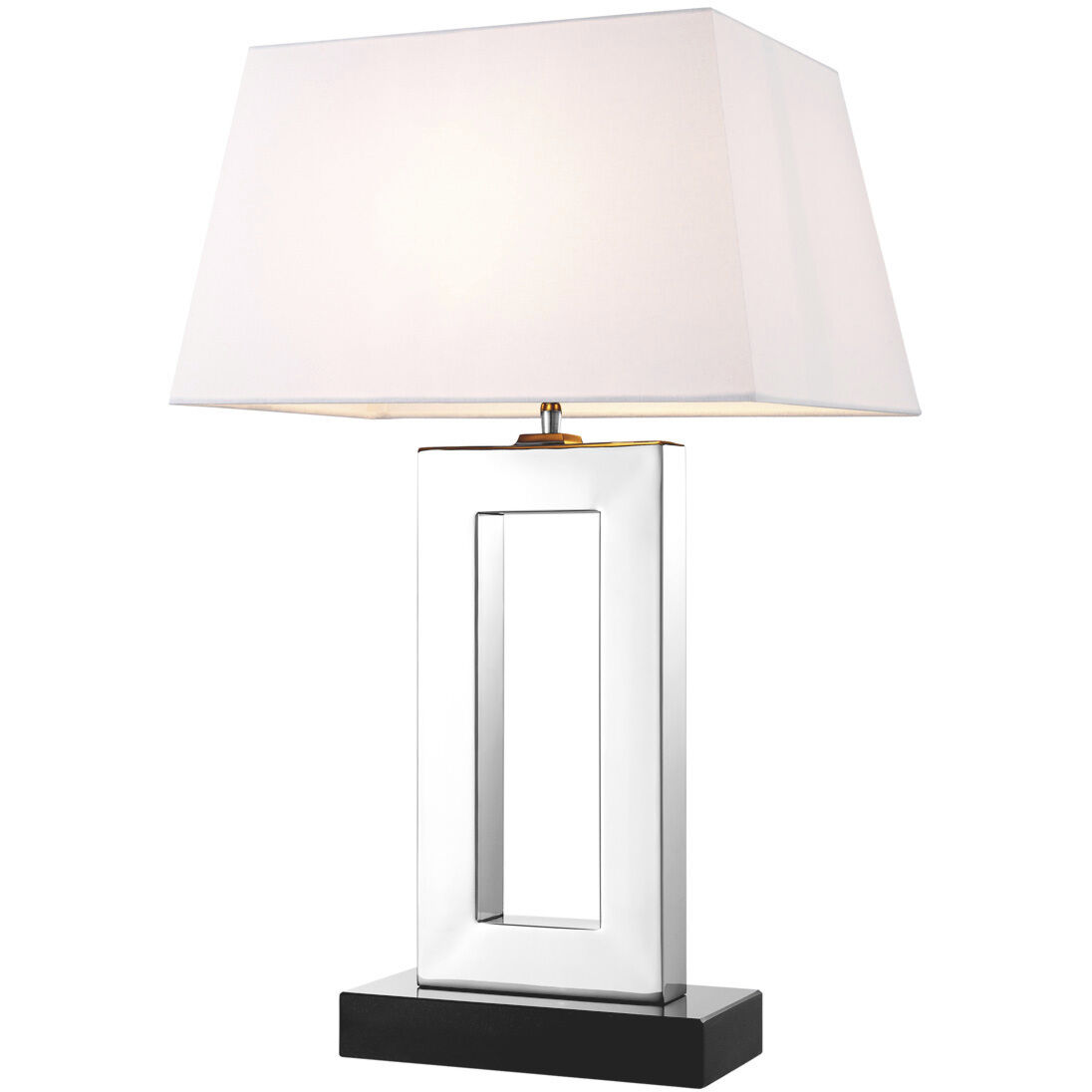 Arlington 27.95 inch 40 watt Polished Stainless Steel with Granite Base Table Lamp Portable Light