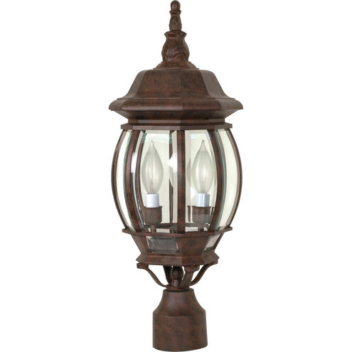 Central Park 3 Light 21 inch Old Bronze Outdoor Post Lantern