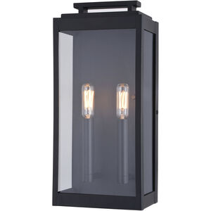 Hampton LED 15.5 inch Textured Black Outdoor Wall