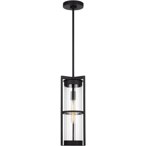 Alcona 1 Light 7 inch Black Outdoor Pendant Lantern