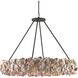 Oyster Shell 8 Light 38 inch Textured Bronze Chandelier Ceiling Light