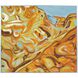 Whiskey Brown with Orange and Silver Framed Wall Art
