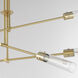 Equilibrium LED 52 inch Natural Aged Brass Multi-Light Pendant Ceiling Light