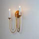 Plumette 2 Light 14 inch Gold Leaf Wall Sconce Wall Light
