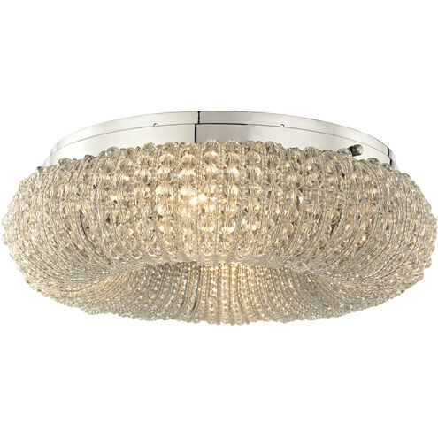 Crystal Ring 4 Light 13 inch Polished Chrome Semi Flush Mount Ceiling Light