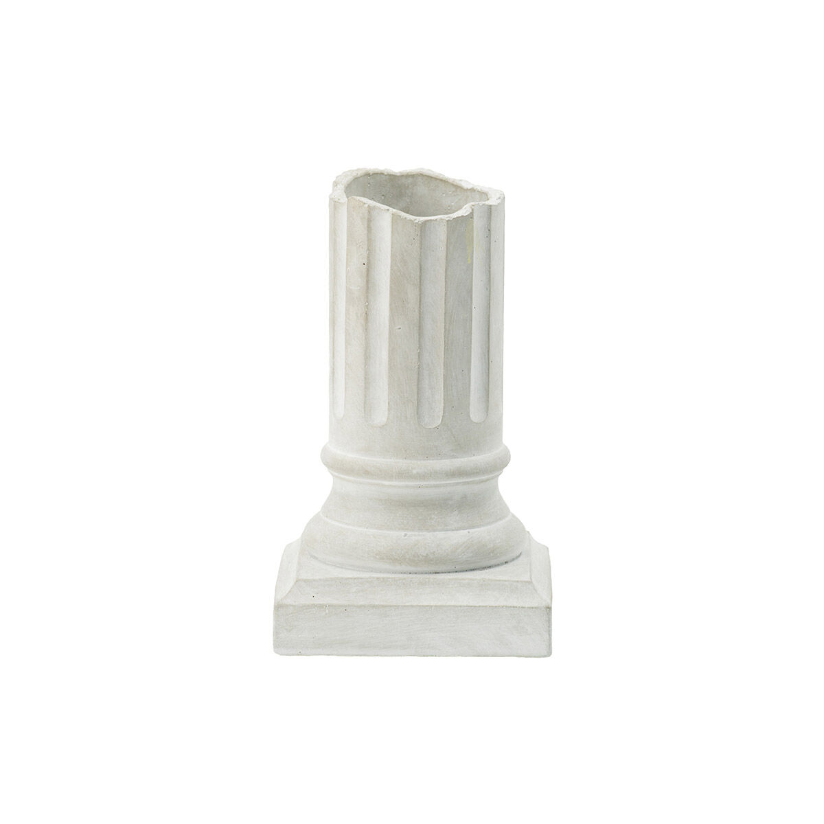 Greek Column Off-White Outdoor Planter