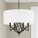 Sylvia 4 Light 24 inch Matte Black Pendant Ceiling Light