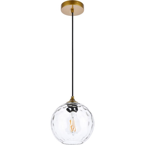 Cashel 1 Light 8 inch Brass Pendant Ceiling Light