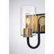 Orla 2 Light 12 inch Legacy Brass and Dark Matte Black Vanity Light Wall Light