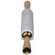 Banswara White and Gold Rolling Pin