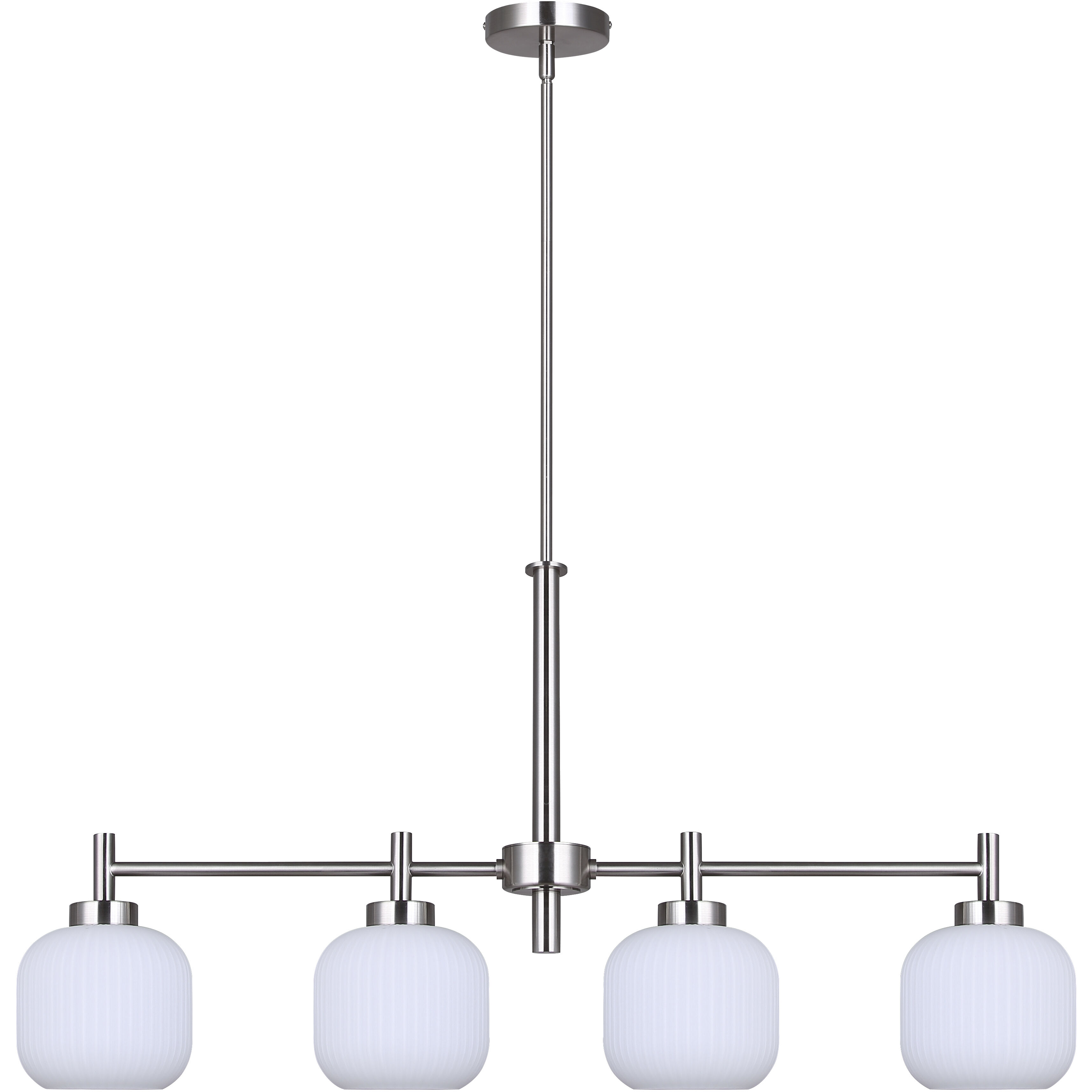 Mallory 4 Light 36.38 inch Brushed Nickel Chandelier Ceiling Light