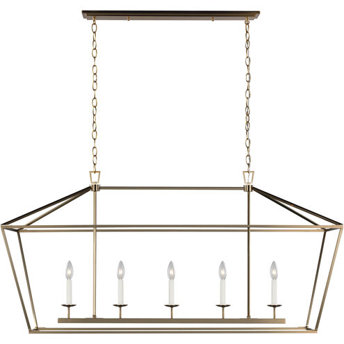 C&M by Chapman & Myers Dianna LED 16.88 inch Satin Brass Chandelier Ceiling Light