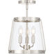 Adabella 3 Light 12.25 inch Polished Nickel Semi-Flush Mount Ceiling Light