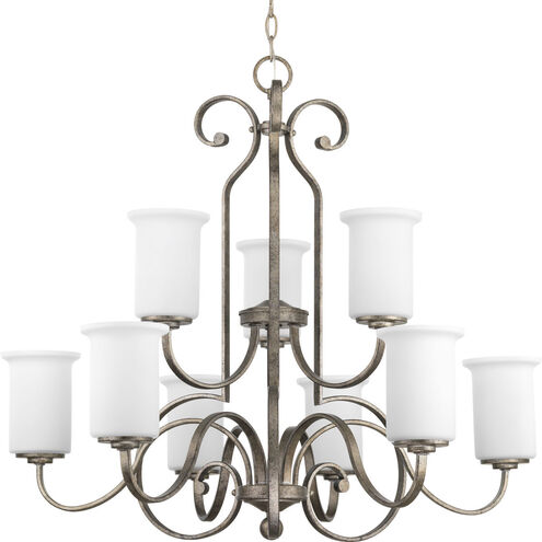 Stroll 9 Light 32 inch Pebbles Tier Chandelier Ceiling Light