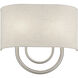 Stratton 2 Light 13 inch Brushed Nickel ADA ADA Sconce Wall Light