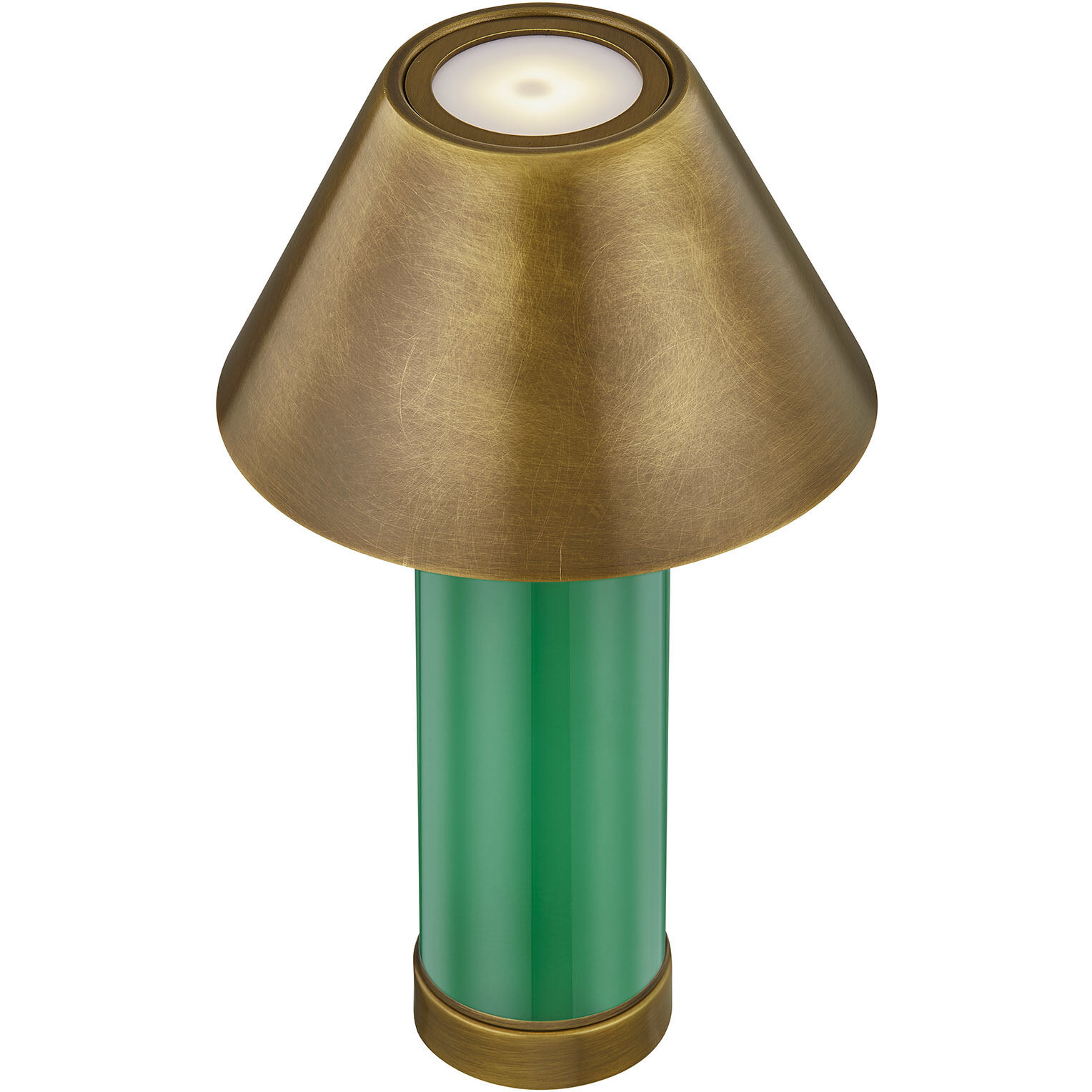 Molly 12 inch 2.30 watt Jolly Green Portable Rechargeable Table Lamp Portable Light, Coco & Dash