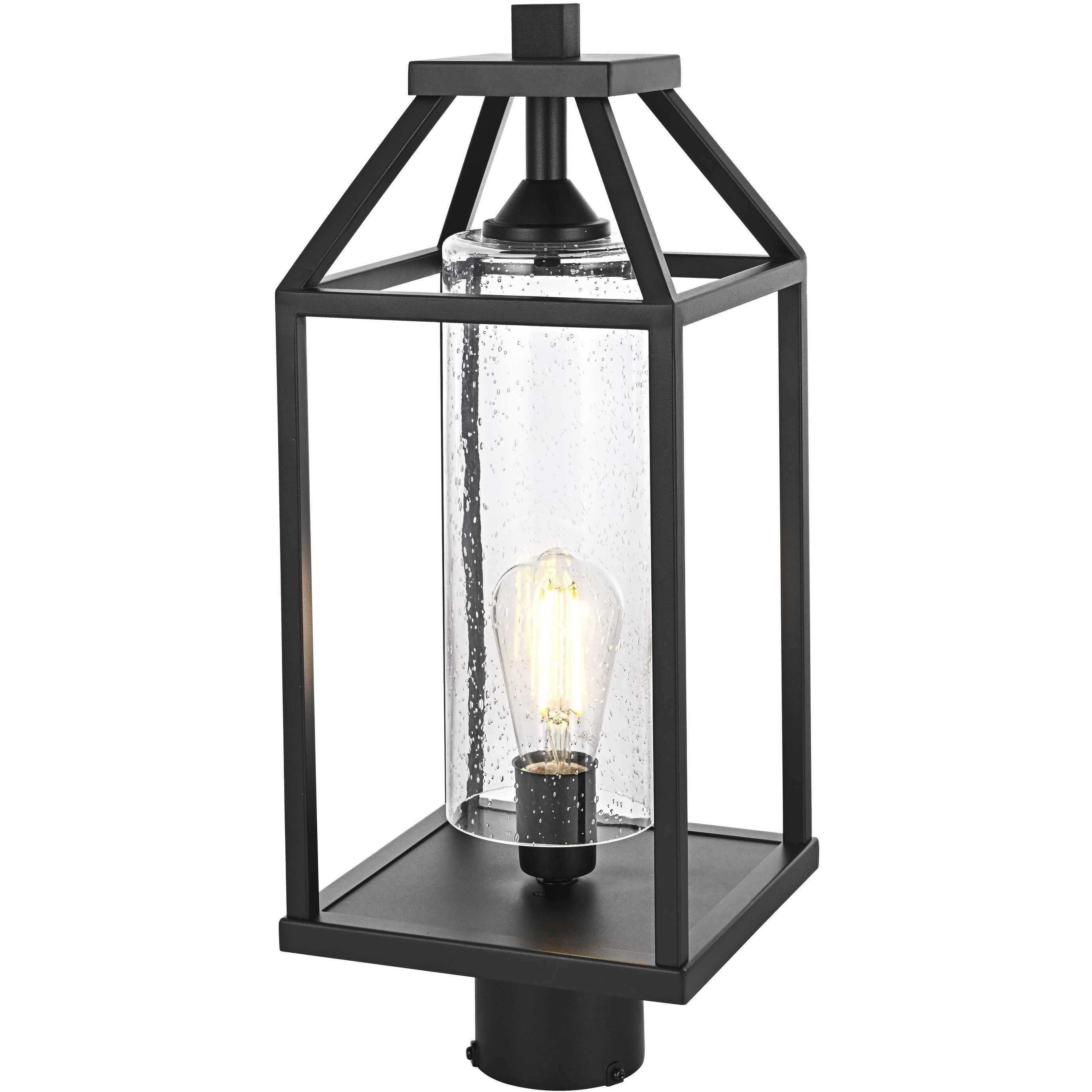 Zora 1 Light 20.5 inch Black Outdoor Post Light