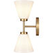 Houghton Vanity Light Wall Light in Brushed Gold