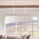 Lodelle 4 Light 48 inch Matte White Island Chandelier Ceiling Light
