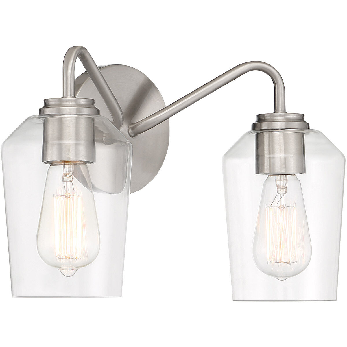 Shayna 2 Light 15 inch Brushed Polished Nickel Vanity Light Wall Light