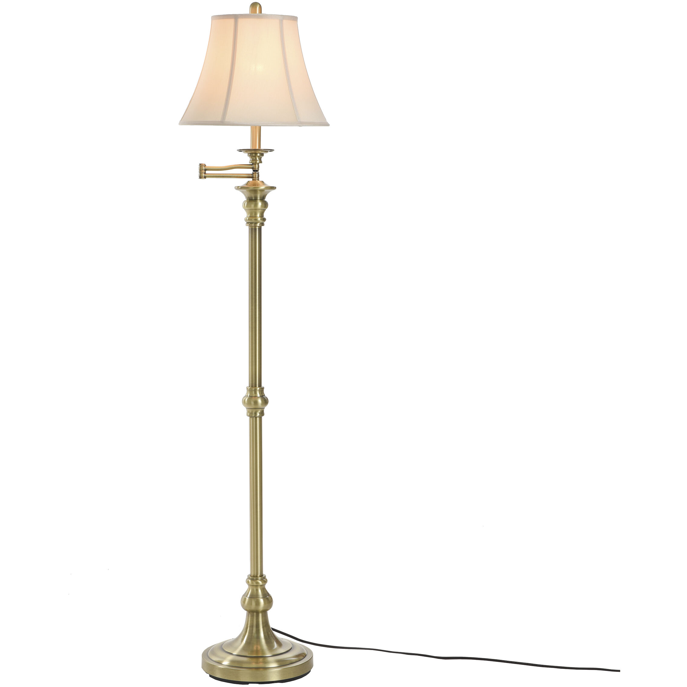 Signature 62 inch 100 watt Antique Brass Floor Lamp Portable Light