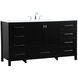 Irene 60 X 22 X 34 inch Black Vanity Sink Set