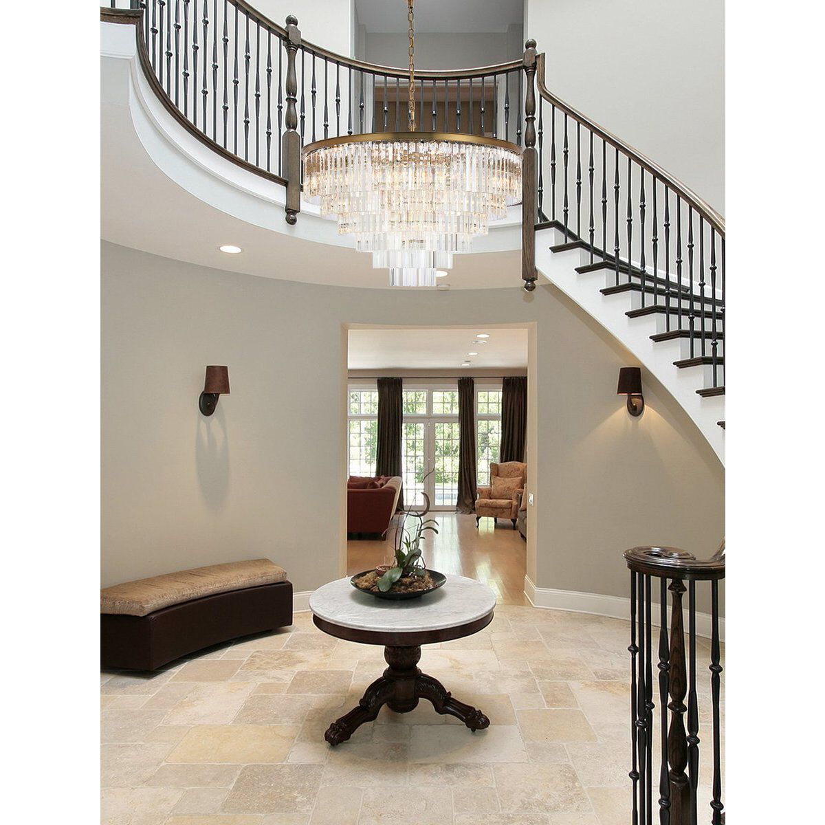 Sydney 33 Light 44 inch Satin Gold Chandelier Ceiling Light