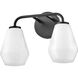 Gio LED 14.75 inch Black Bath Light Wall Light