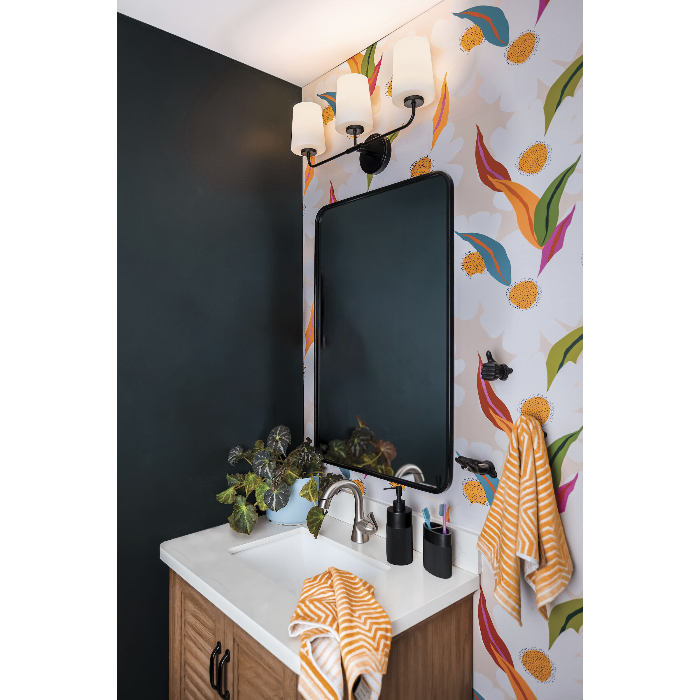 Kline LED 23.75 inch Black Bath Light Wall Light