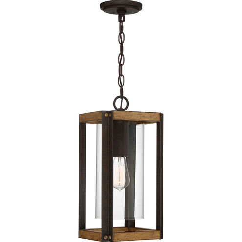 Marion Square 1 Light 8 inch Rustic Black Outdoor Hanging Lantern