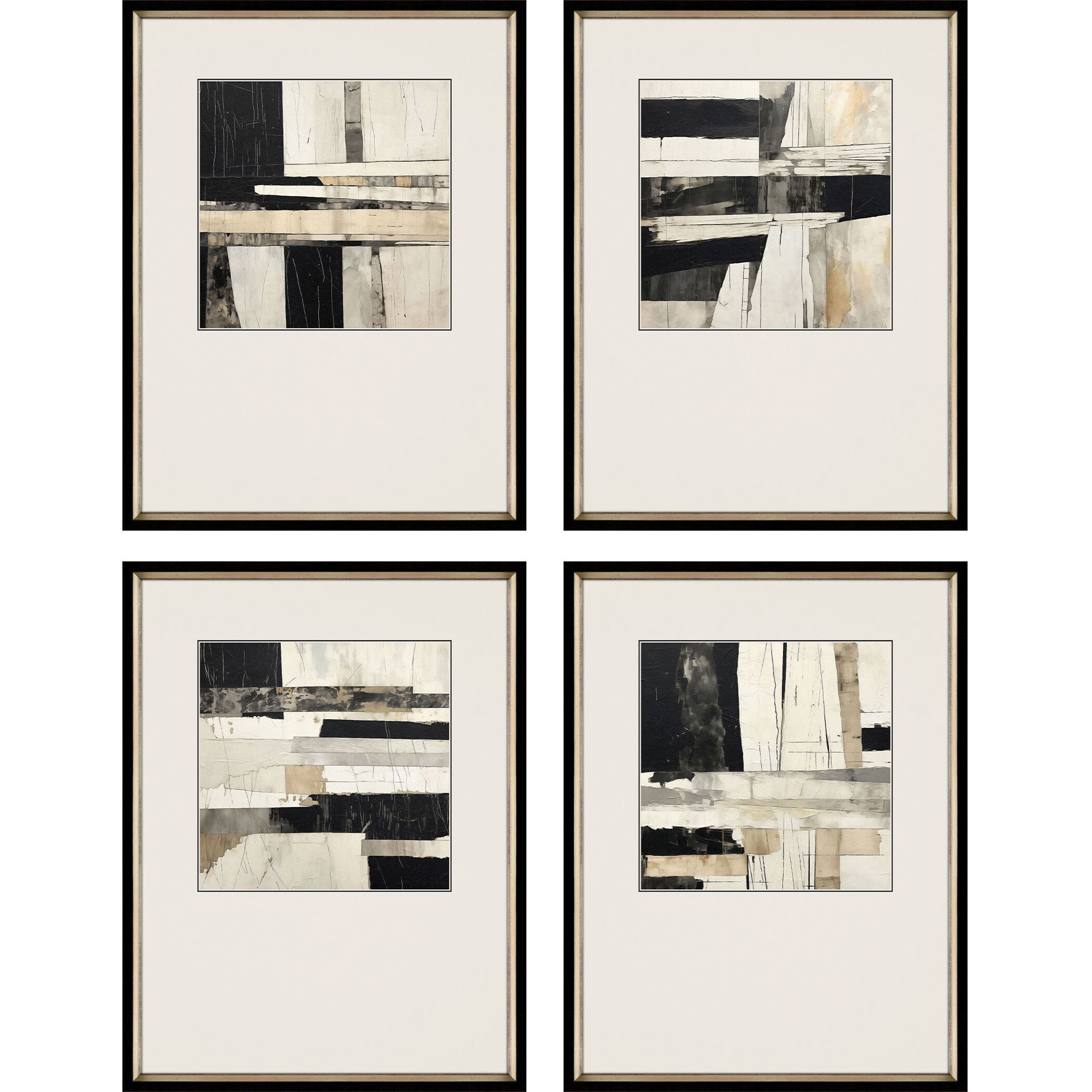 Liminal Black and Beige and Multi and Neutral Framed Art