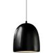 Radiance Collection LED 9 inch Dark Bronze and Carbon Matte Black and White Pendant Ceiling Light