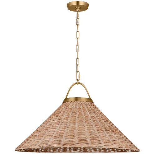 C&M by Chapman & Myers Whitby 1 Light 22 inch Burnished Brass Pendant Ceiling Light