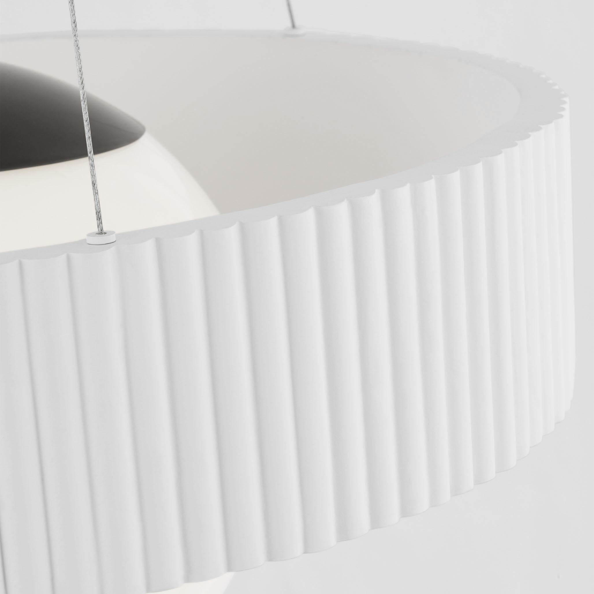 Windsor Smith Arena LED 18.5 inch Bronze and Matte White Ring and Globe Chandelier Ceiling Light