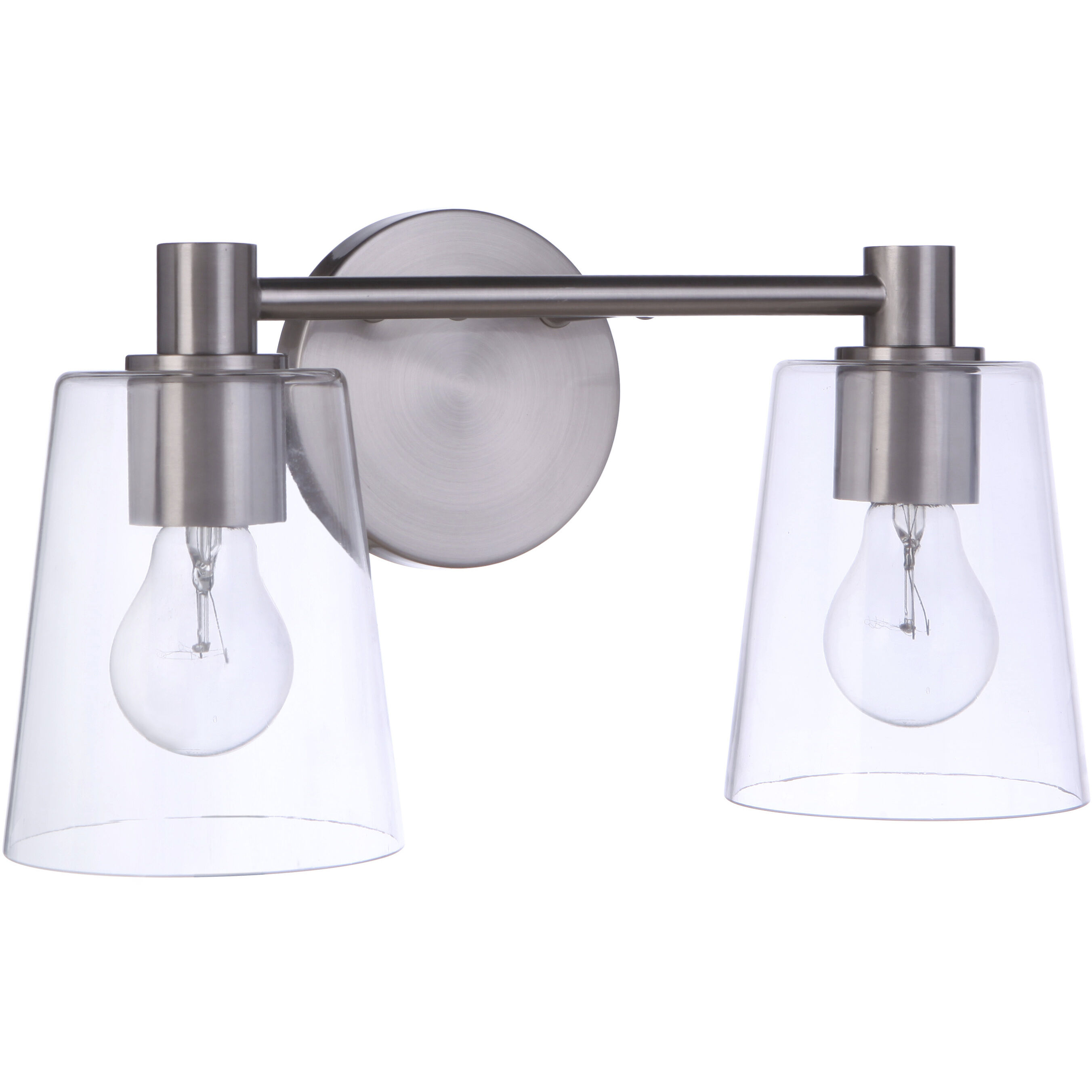 Emilio 2 Light 15 inch Brushed Polished Nickel Vanity Light Wall Light