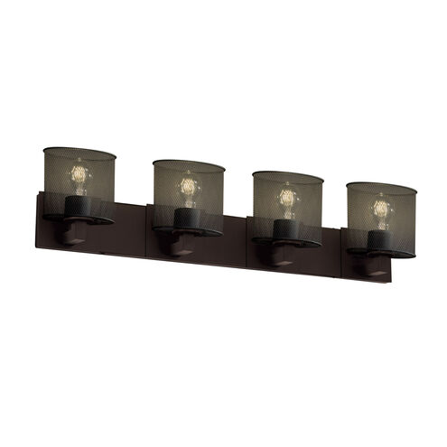 Modular 4 Light 35.25 inch Dark Bronze Bath Light Wall Light in Oval
