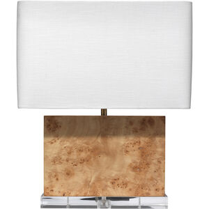Parallel 21.75 inch 150 watt Natural Burl Wood Table Lamp Portable Light