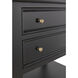 Oxford 30 X 28 inch Hand Rubbed Black Side Table, 2 Drawer
