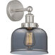 Bell 1 Light 6.5 inch Brushed Satin Nickel Sconce Wall Light