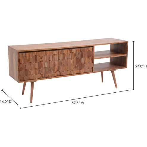 O2 58 inch Natural TV Cabinet